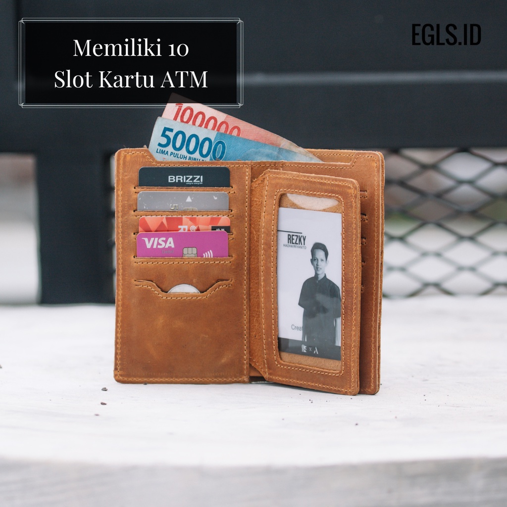 Dompet Pendek Pria 100% Kulit Sapi Asli Murah Kekinian Fashion Cowok - VASTO WALLET BY CROWN LEATHER