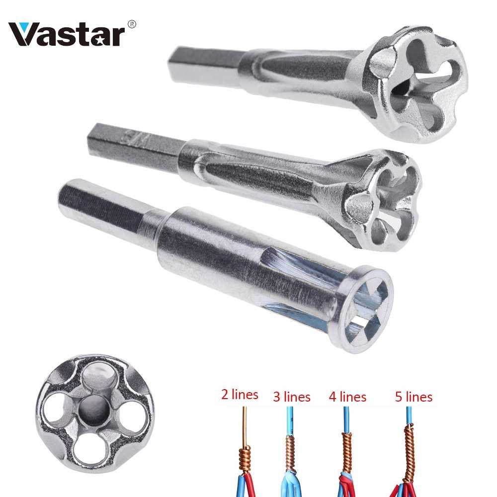 (BISA COD) FTIHSHP Vastar Pemutar Kawat Kabel Automatic Twist Wire Tool Stripping 5 Hole - 2548