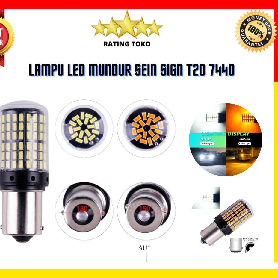 Star Seller.. [ GRATIS ONGKIR ] Lampu LED Mundur Sein Sign T20 7440 CANbus 144 SMD LED 12-24V - LAMP