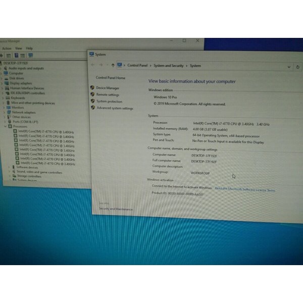 Motherboard Asus H87M-Plus 4 Slot Ram Paket Prosesor Intel Core I7 4770 3.40 Ghz Gen 4 Bonus