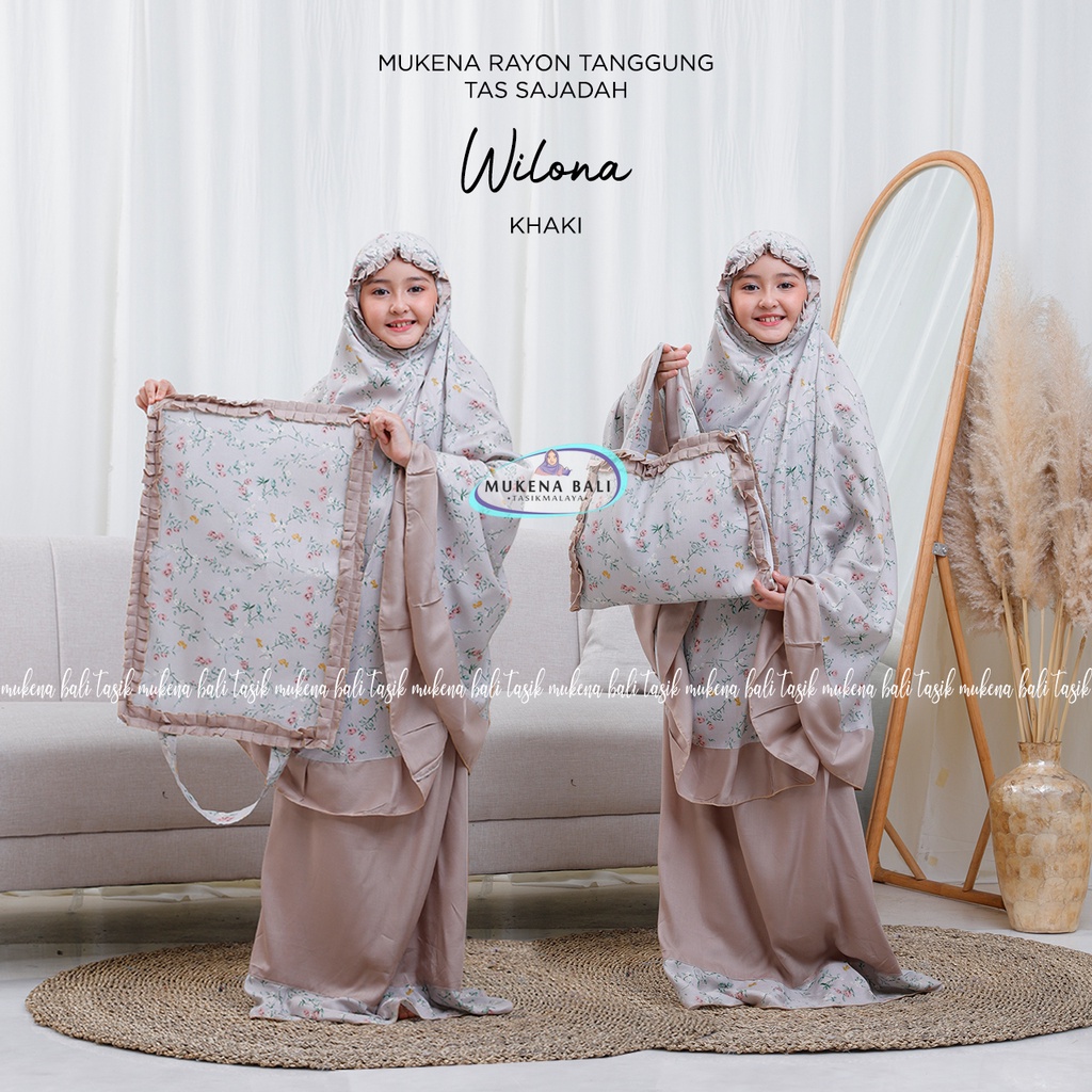 MUKENA BALI TASIK - MUKENA ANAK TANGGUNG RAYON TAS SAJADAH WILONA