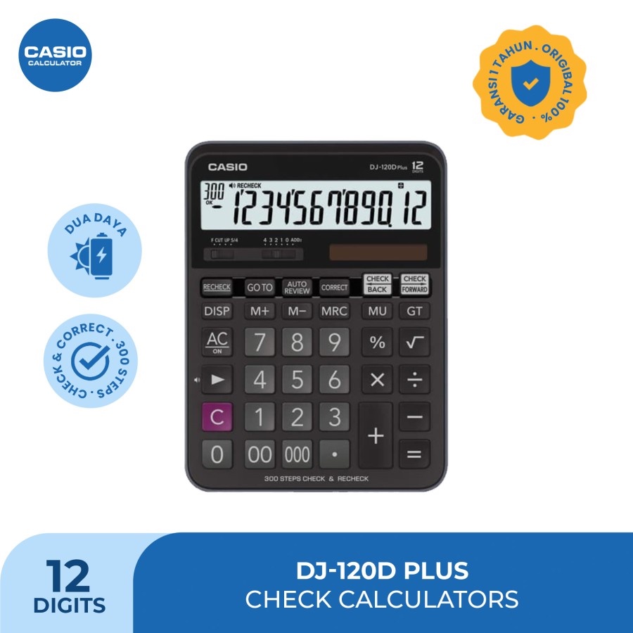 

KALKULATOR CASIO DJ-120D PLUS 12 DIGIT ORIGINAL