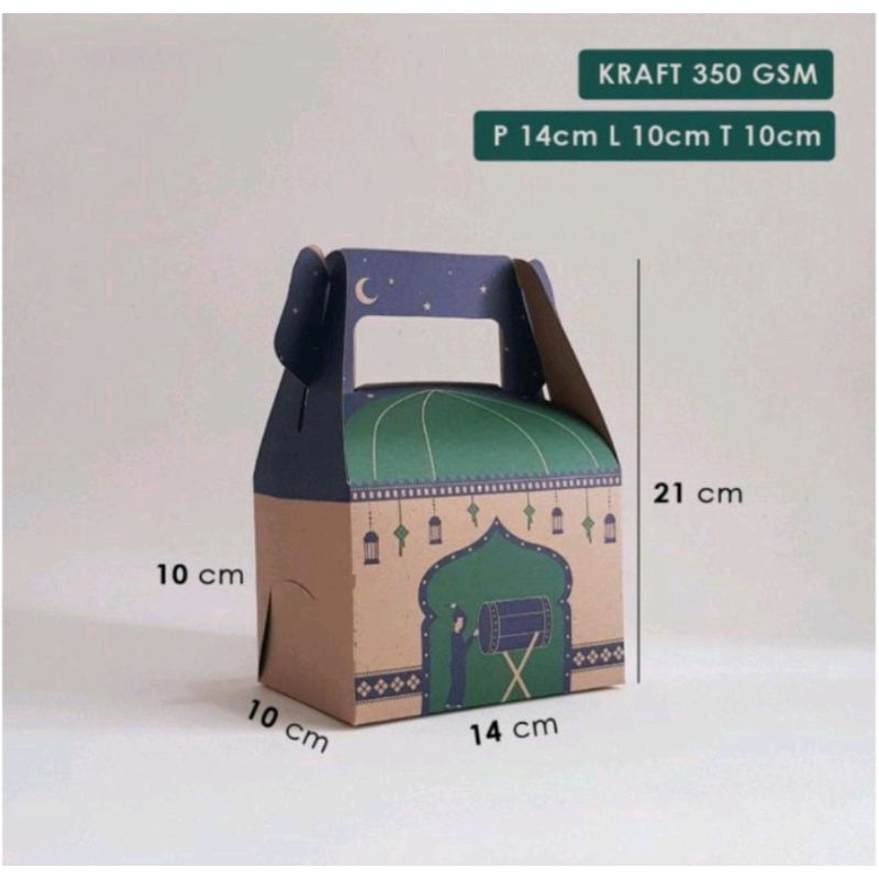 

kardus hampers lebaran dapat 1 pcs / kotak snack lebaran/box jinjing hampers lebaran/