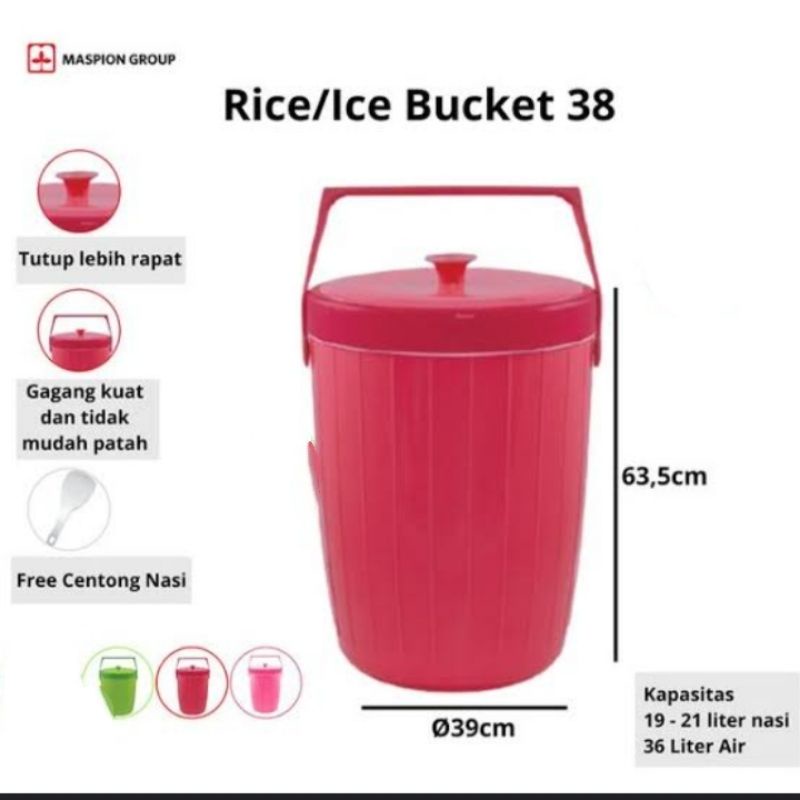 termos nasi es jumbo 38 liter maspion