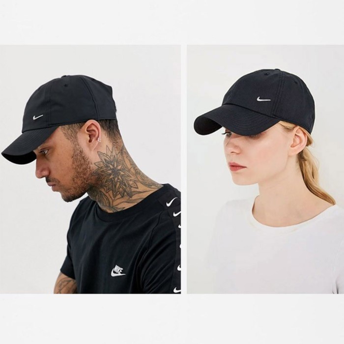 hat / topi nike sportswear metal swoosh heritage 86 sport black original