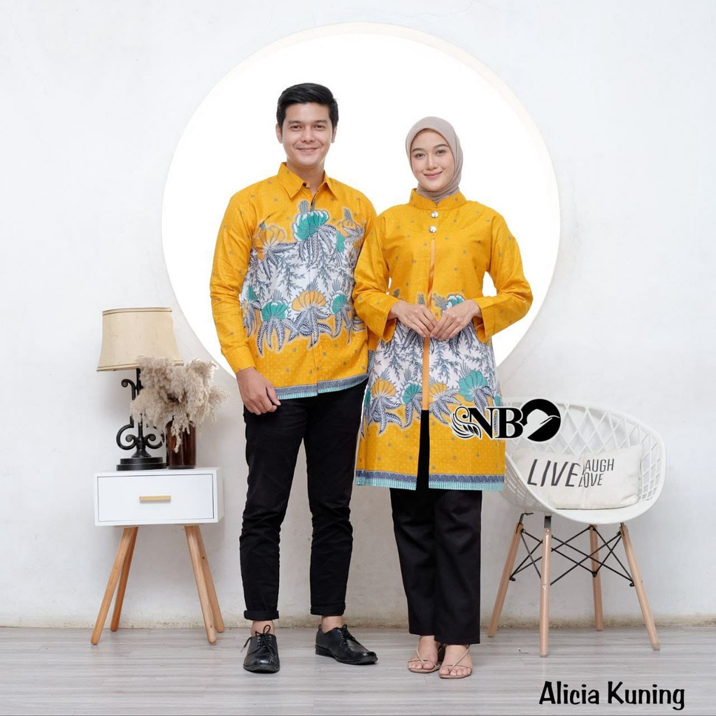 Maura Couple - Sania Ruffle Batik Couple Ori Ndoro Jowi DNT Garansi Termurah Shopee - BUSANA SOLO