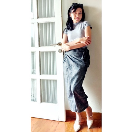 AMARA BATIK - Celana Lilit Lurik / Lurik Wrap Pants/ Celana Etnik Baju Kantor, Baju Liburan