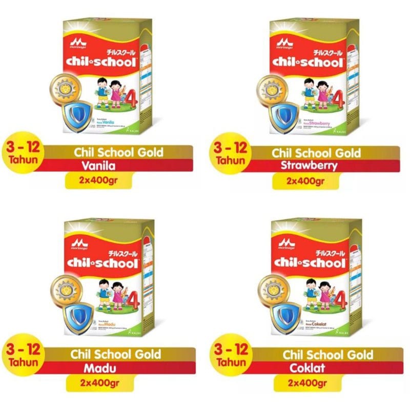 Morinaga Chil School Gold VANILA MADU 1600g Susu Formula Pertumbuhan Anak Usia 3-12 Tahun