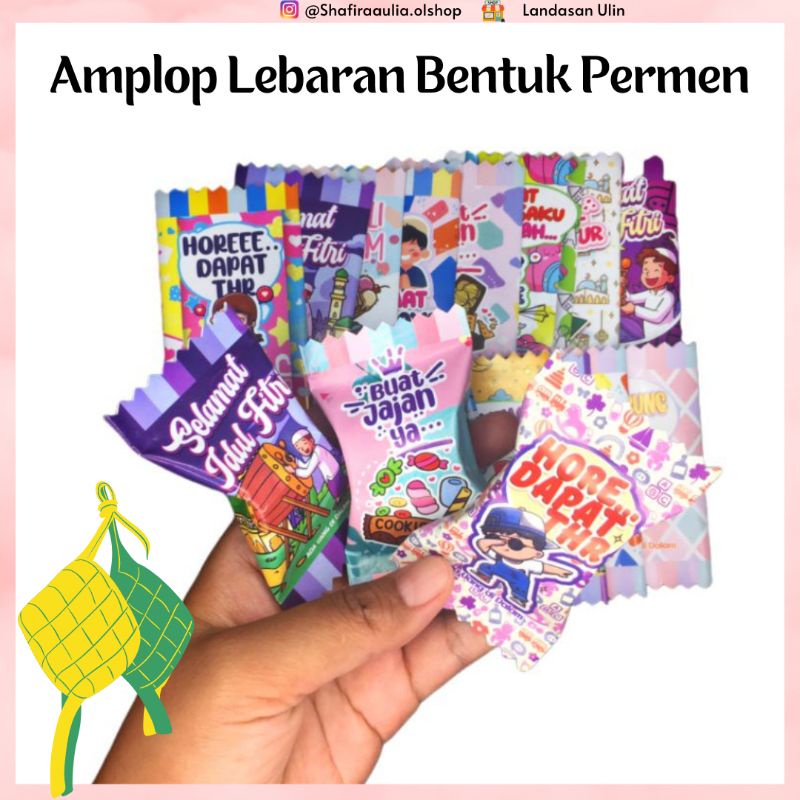 

{SAP•HOME} ANGPAU LEBARAN BENTUK PERMEN LUCU MINI AMPLOP LEBARAN KEKINIAN SNACK VIRAL / AMPLOP THR idul Fitri