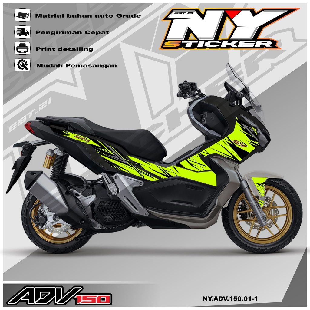 Stiker Variasi Honda ADV 150 Sticker Striping ADV 150 Aksesoris Sepeda Motor NY 01