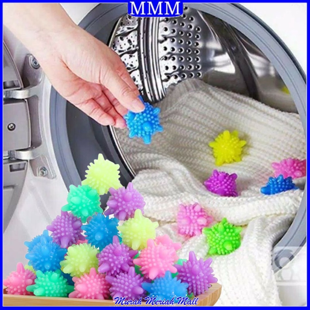 MM Bola Pembersih Pakaian Alat Pembersih Baju Pencuci Pakaian Anti Kusut Washing Laundry Ball Silicon Murah Import