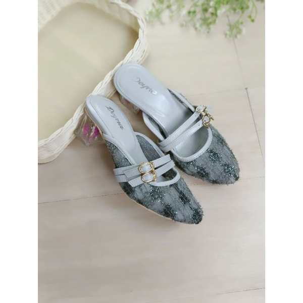 Sandal Heels Wanita/ Sandal Heels Hak Kaca