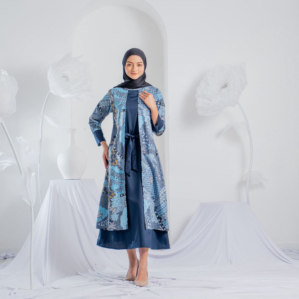 GAMIS BATIK MANDALIKA | ABAYA BATIK BAJU LEBARAN 2023