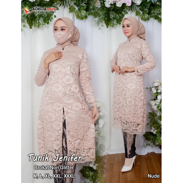 Permata Olshop / Kebaya Tunik Busui Jenifer Part II / Kebaya Busui / Kebaya Brukat / Kebaya Tunik / Kebaya Wisuda / Kebaya Seragam / Kebaya Jumbo LD 130