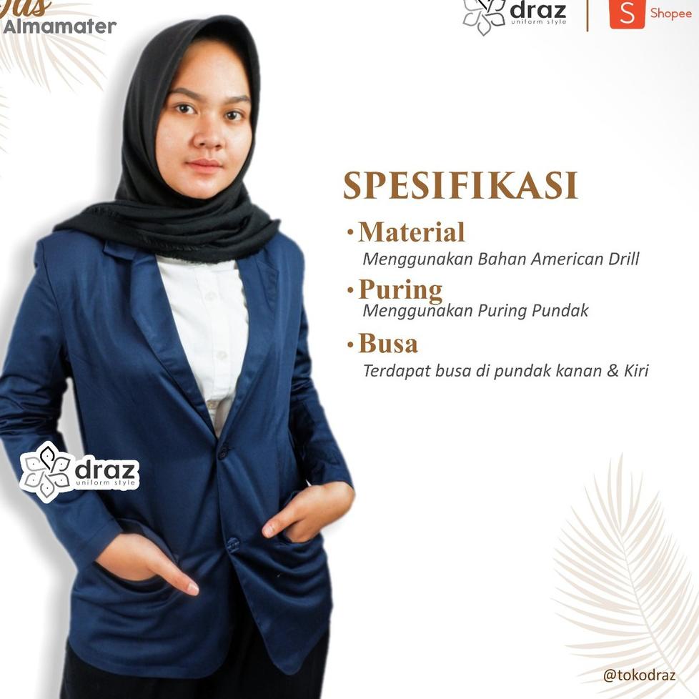 [ART. 7998] JAS ALMAMATER BIRU DONGKER Sekolah, OSIS, Universitas, Pondok Pesantren, Jas Pengajian