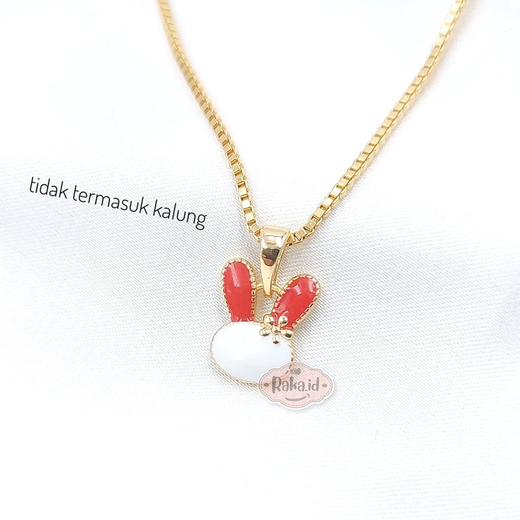 Liontin Tanpa Kalung Liontin Kecil Imut Motif Rabbit Kelinci Bunga 1270 1271