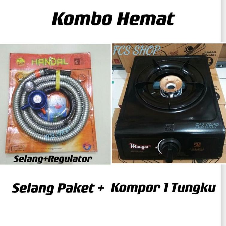 PALING DICARI Kompor Gas 1 tungku+selang regulator,kombo hemat