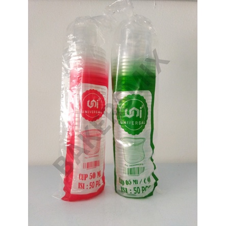 Cup Puding 50 ML dan 65/90 ML (merk tergantung stok) / Cup Puding (PLASTIK PET)