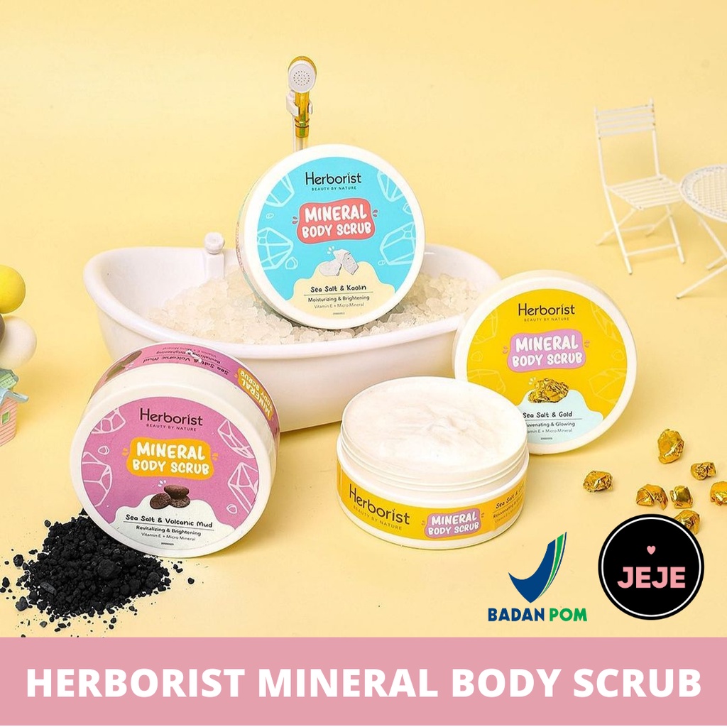 HERBORIST Juice for Skin Mineral Body Scrub 200gr | Kaolin Gold Volcanic Mud