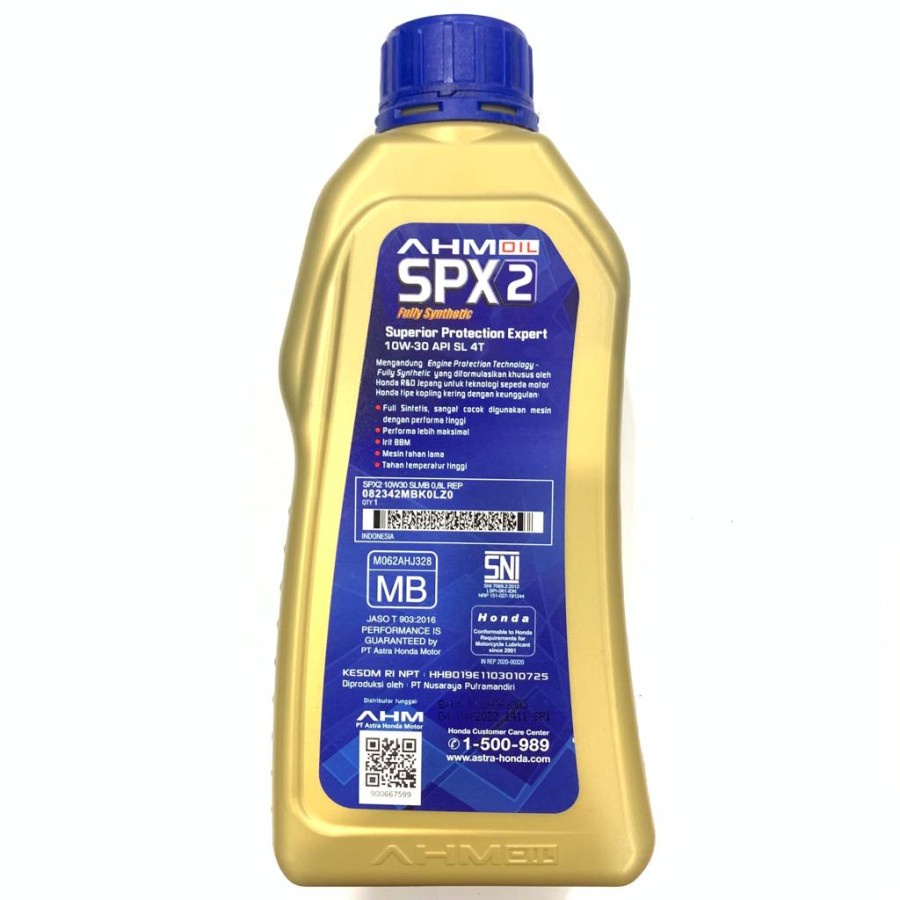 Oli Motor Matic AHM Oil Mesin SPX 2 0.8L SPX2 800 ML