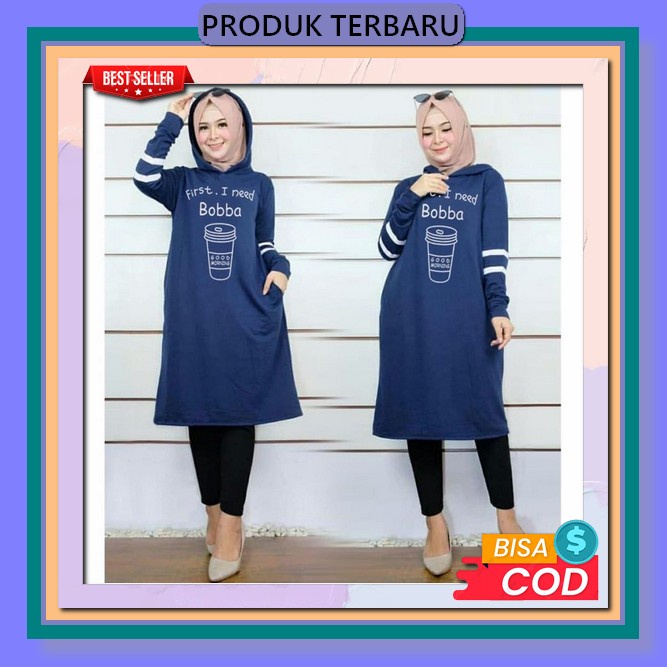 Misya Tunik | Fashion Muslim Wanita Terkini | Casual Wanita | Ootd Hijab | Termurah | Tunik Polos | 