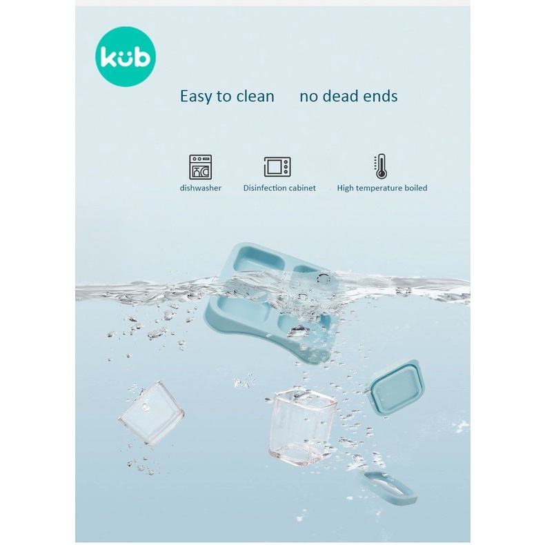 KUB Glass Food Container Set 2x60ml + 2x120ml