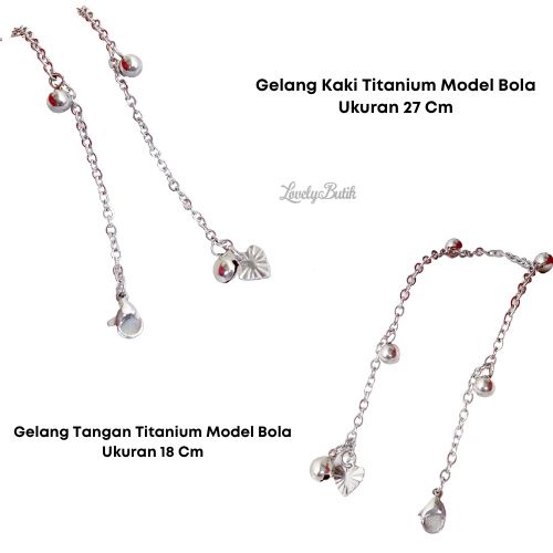 Gelang Tangan Kaki Wanita Titanium Anti Karat dan Luntur Kekinian Import Model Terbaru Res4 - Lovelybutik