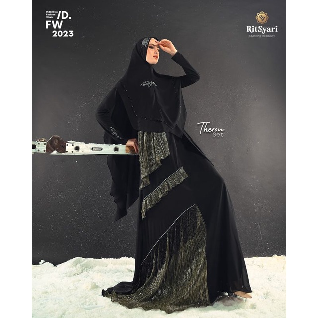 [RITZ SYAR'I] GAMIS SYARI TERBARU / DRESS SET COUPLE " THERON 1064°C " By Ritz Syar'i