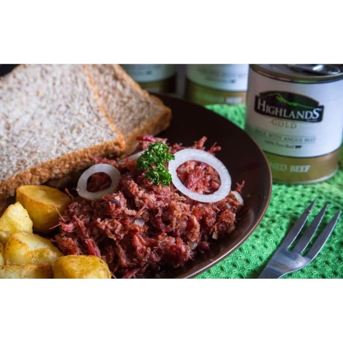 

HIGHLANDS GOLD CORNED BEEF KALENG DAGING KORNET 210G