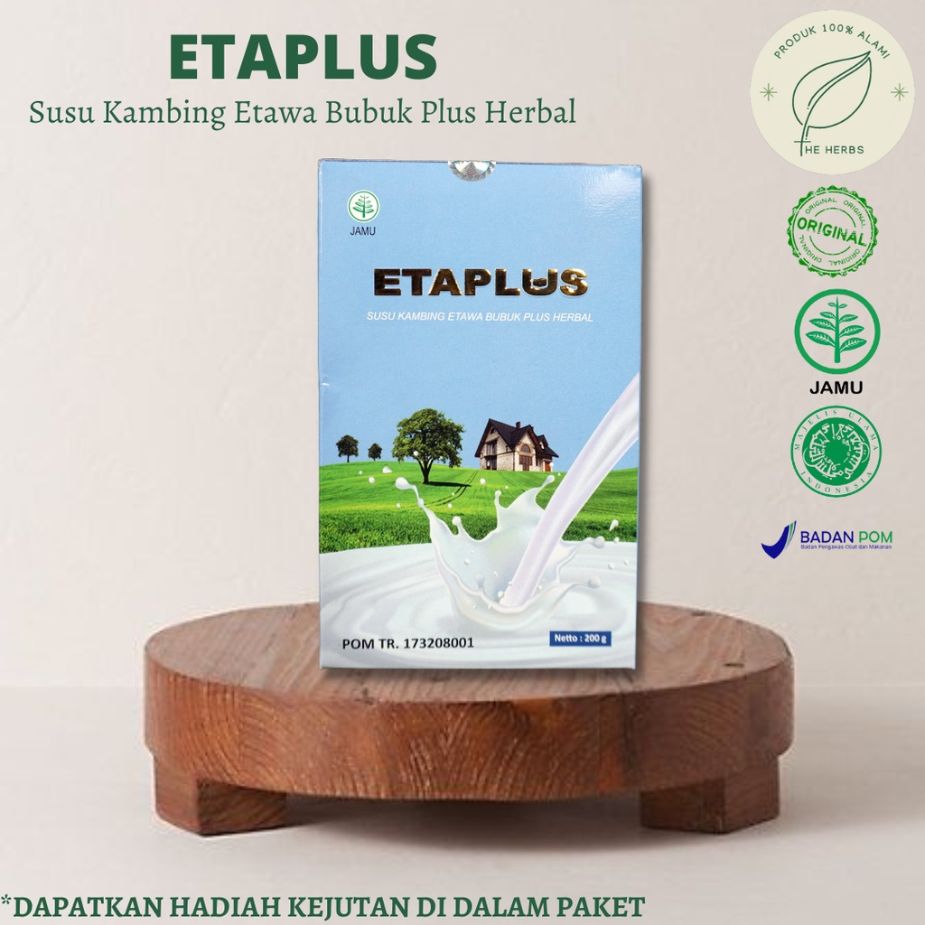 

ETAPLUS SUSU KAMBING ETAWA ORIGINAL BPOM HALAL | ETAPLUS | SUSU KAMBING ETAWA BUBUK ORIGINAL UNTUK ASAM LAMBUNG DARAH TINGGI ASMA BUMIL ANAK | ETAPLUS