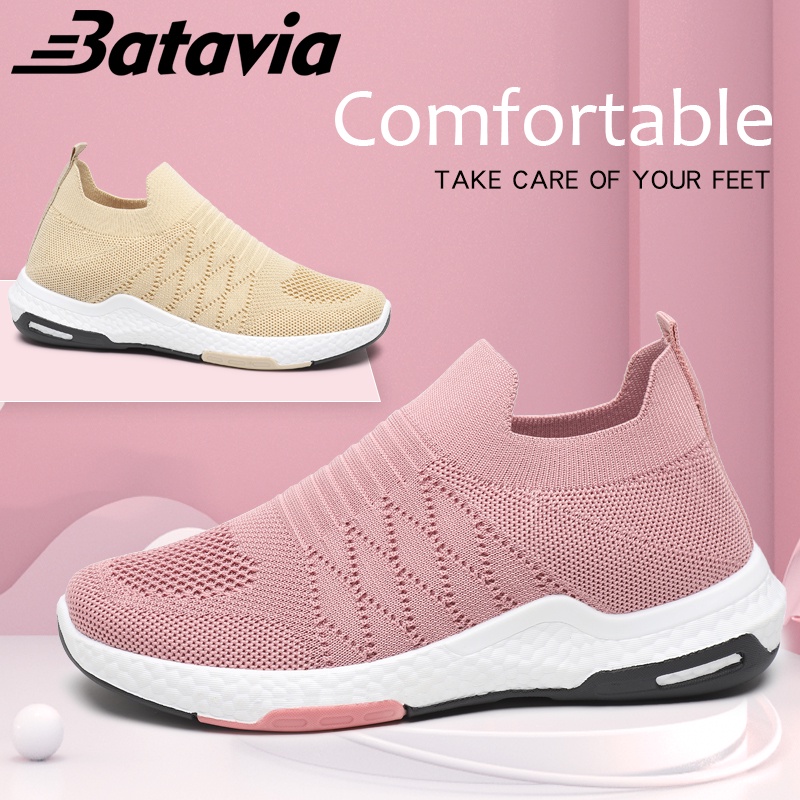 Batavia Fashion Shoes baru impor sepatu  wanita olahraga rajut premium bernapas N3