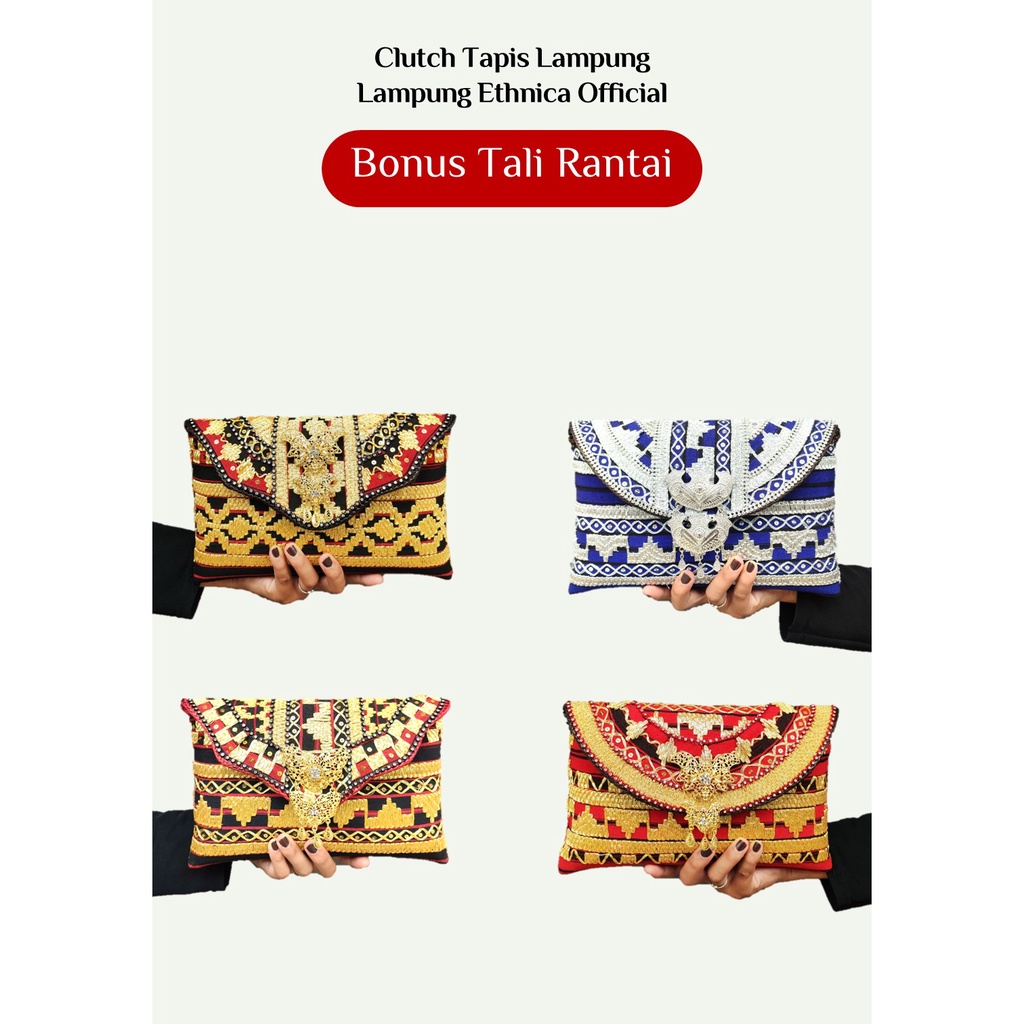 LAMPUNG ETHNICA OFFICIAL - TAPIS LAMPUNG ASLI Lampung Ethnica - Clutch Etnik Tapis Lampung - Tas Pes