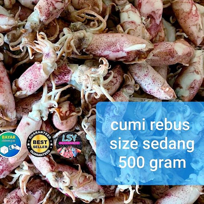 

♗ ikan asin Cumi rebus/ sotong rebus size sedang 500gr ✱