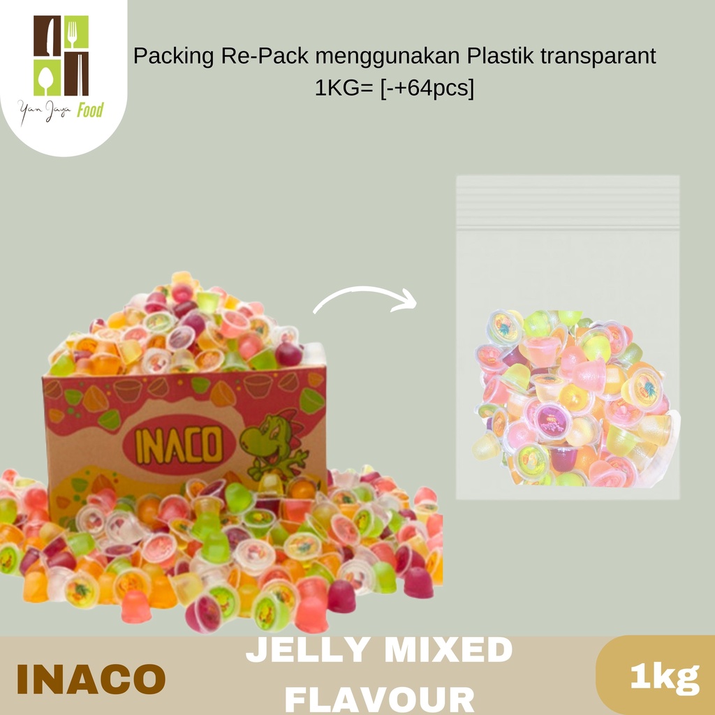 

Ay00! Inaco Jelly/Jeli Mixed Flavour 500g/ 1Kg [Re-pack]