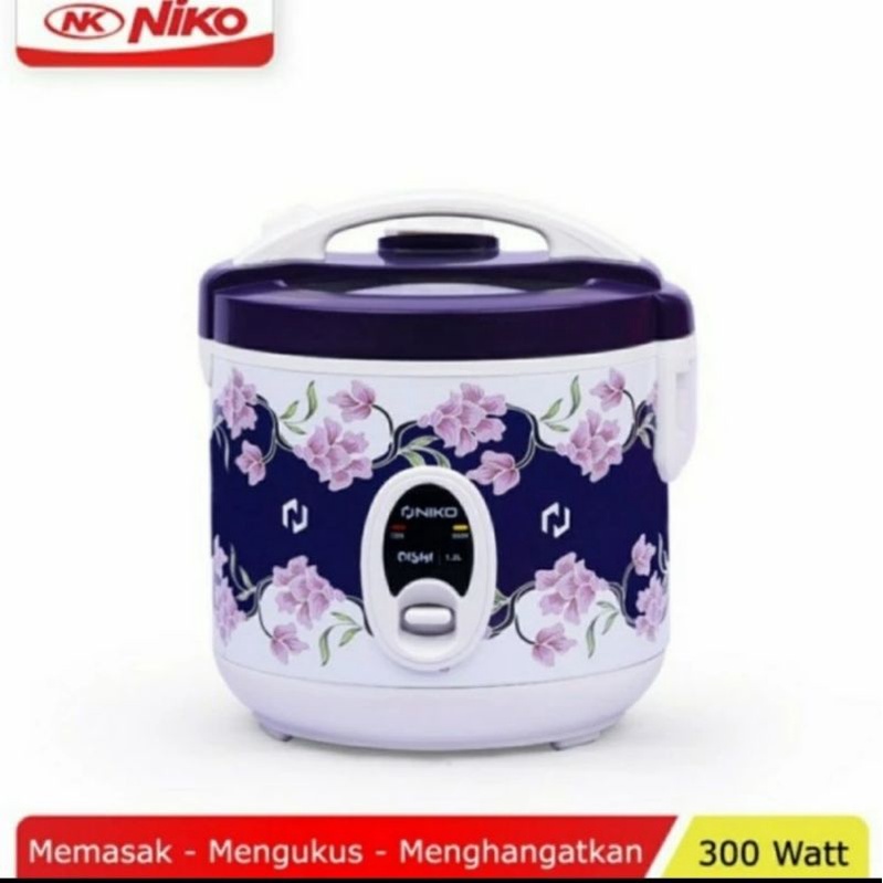 NIKO Rice Cooker - Magic Com 3 IN 1 Oishi 1.2 Liter Tutup Kaca Amazon - Batik - Landmark / Penanak Nasi