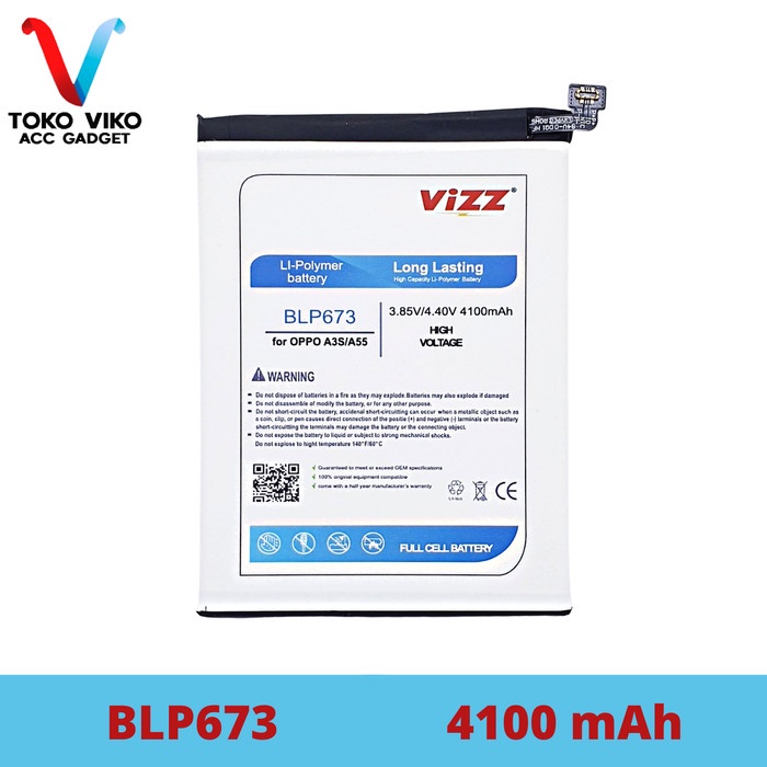 Baterai OPPO A3S & OPPO A55 BLP673 VIZZ Original