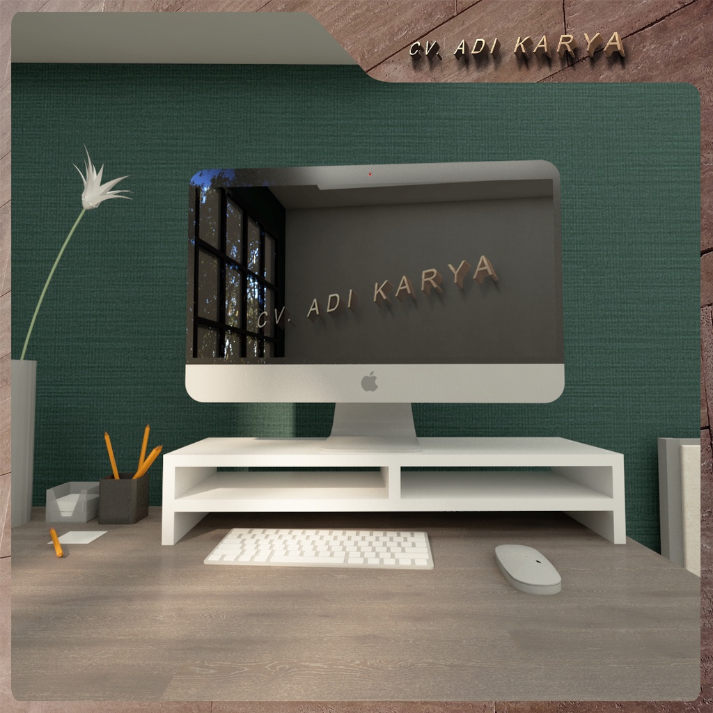 Dekorasi Ruangan Meja Laptop Monitor Rak Dinding Tempel Tembok Hiasan Minimalis Vintage Gantung Mode