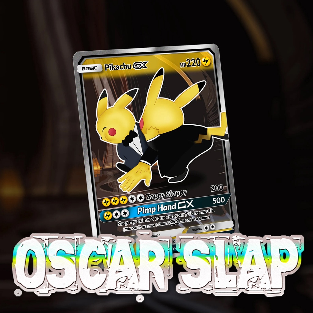 KARTU POKEMON TCG HOLOGRAM ENGLISH VERSION (GX) - PIKACHU OSCAR SLAP