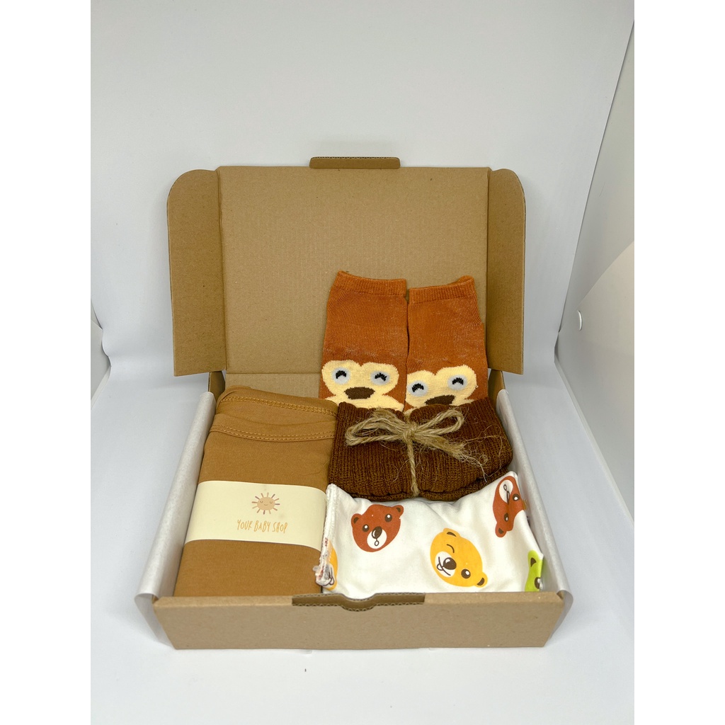 Hampers Kado Bayi Hampers Baby Girl Boy Kado Hadiah Lahiran Perempuan Laki Laki Gift Set Newborn Babygift Perempuan Laki-Laki Jumper Topi Sepatu Kaos Kaki Slebber Kacamata