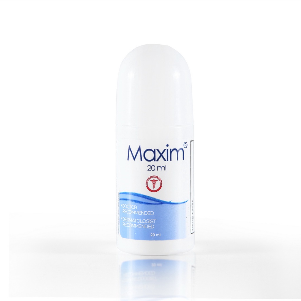 Maxim Antiperspirant 15% Deodoran Roll-on Isi 20ml - Solusi Keringat Berlebih di Area Ketiak