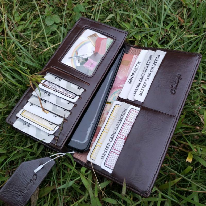 Dompet Kulit Asl Panjang. Dompet Pria Wanita Kulit glossy