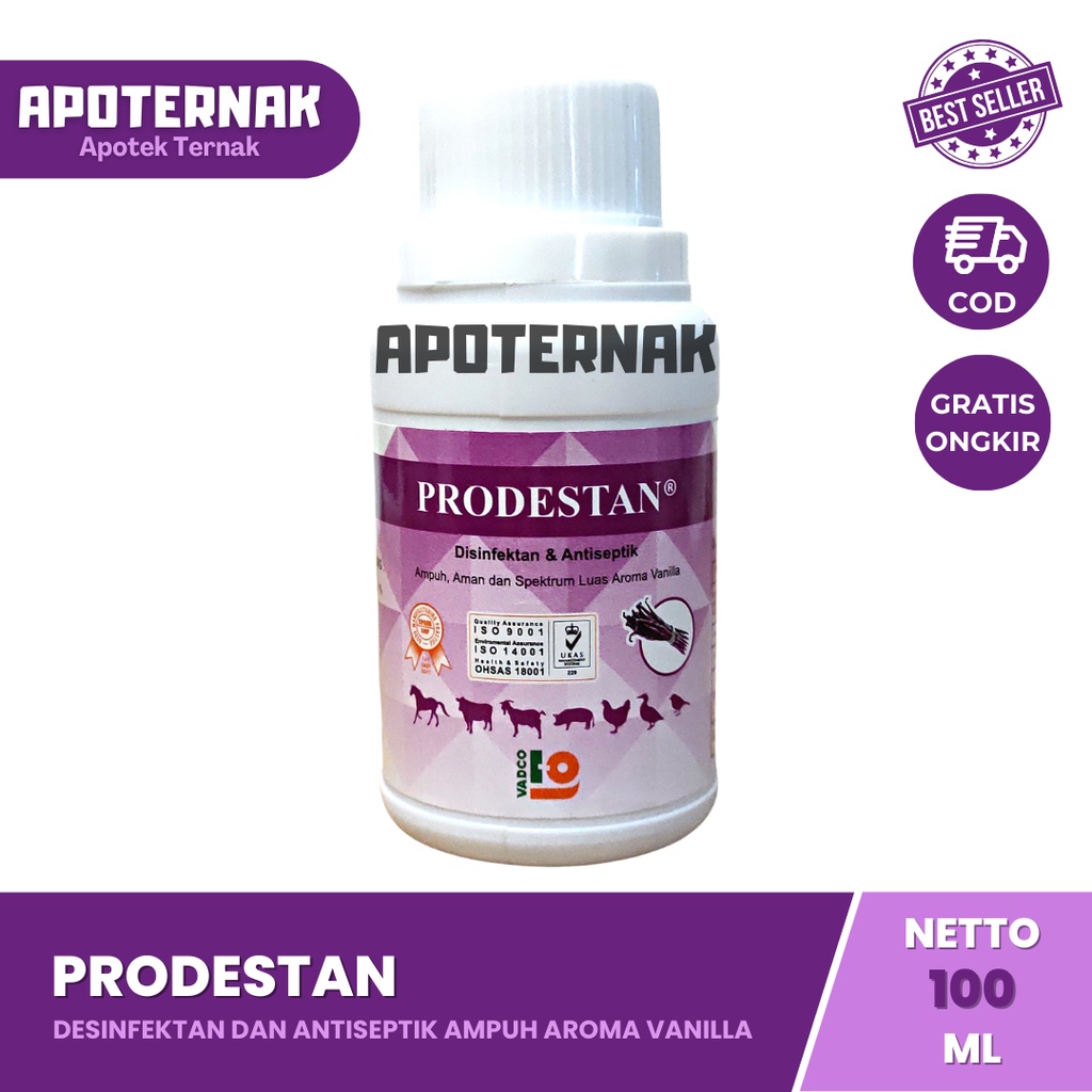 PRODESTAN 100 ml | Desinfektan dan Antiseptik Aroma Vanilla | VADCO | Apoternak