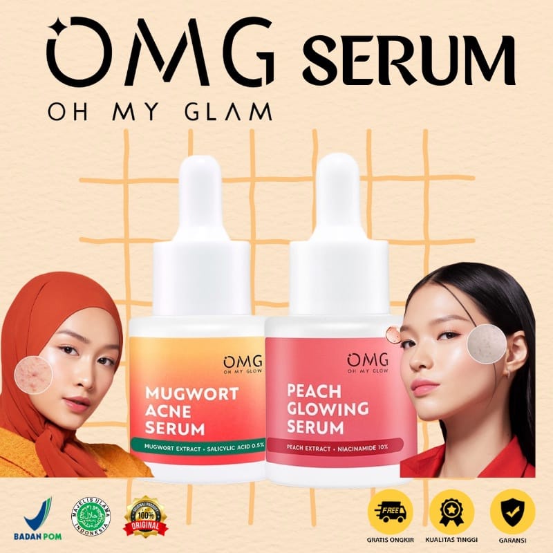 OMG MUGWORT ACNE SERUM &amp; PEACH GLOWING SERUM