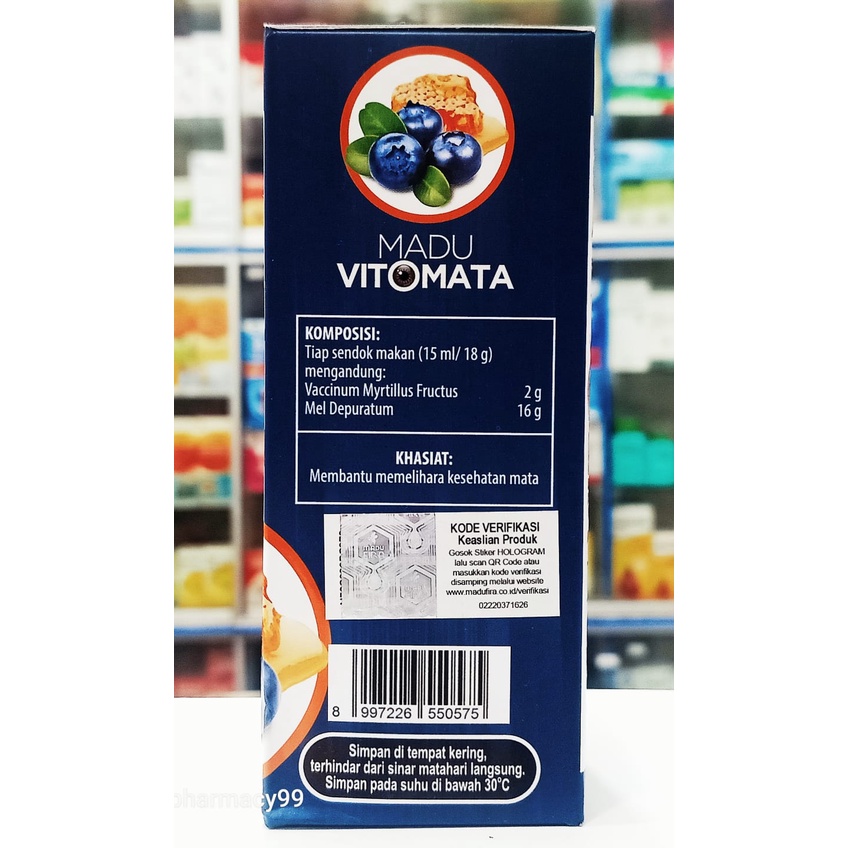 Madu Vitomata 280gr - Obat Herbal Mata Minus Mata Merah Berair katarak Glukoma