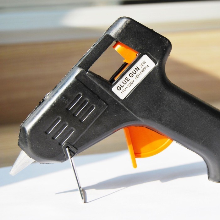 POLKADOPE Official - Alat Lem Tembak Glue Gun 20W Lem Bakar Cair/Lem Lilin - HITAM-20watt