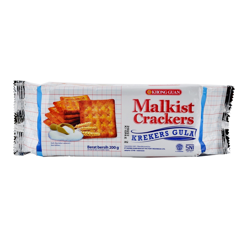 

BISKUIT KRAKER KHONG GUAN MALKIST GULA CRACKERS 200 GR