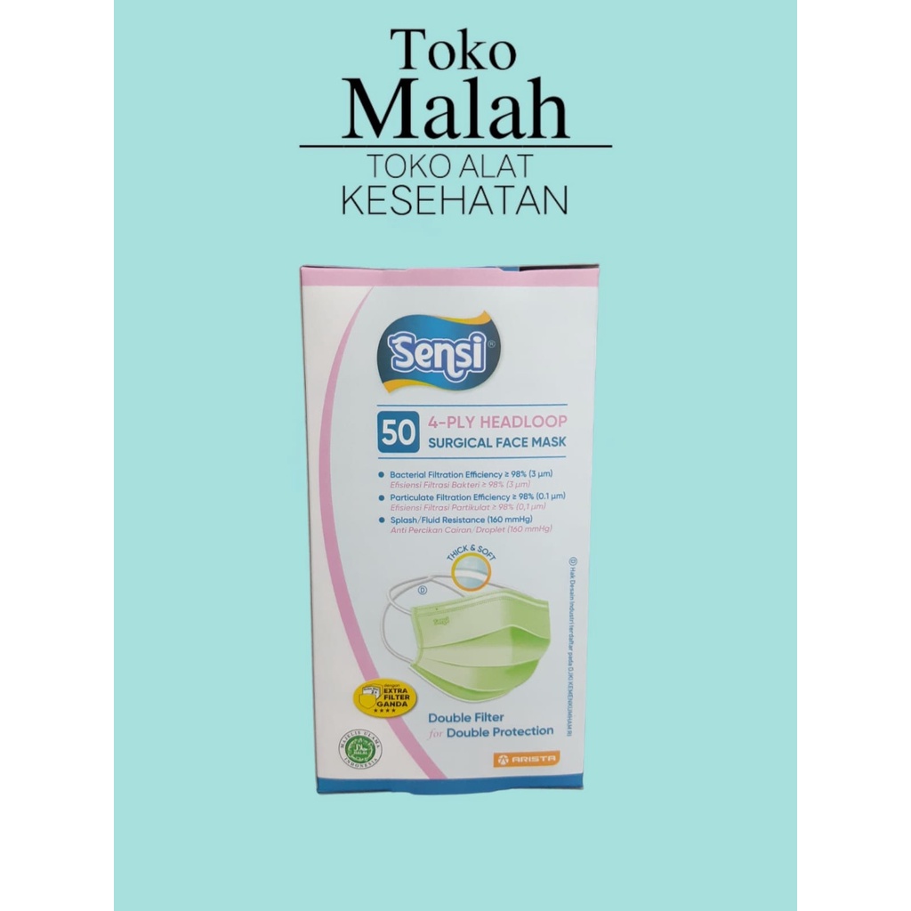 Masker SENSI HIJAB 4PLY ISI 50pcs