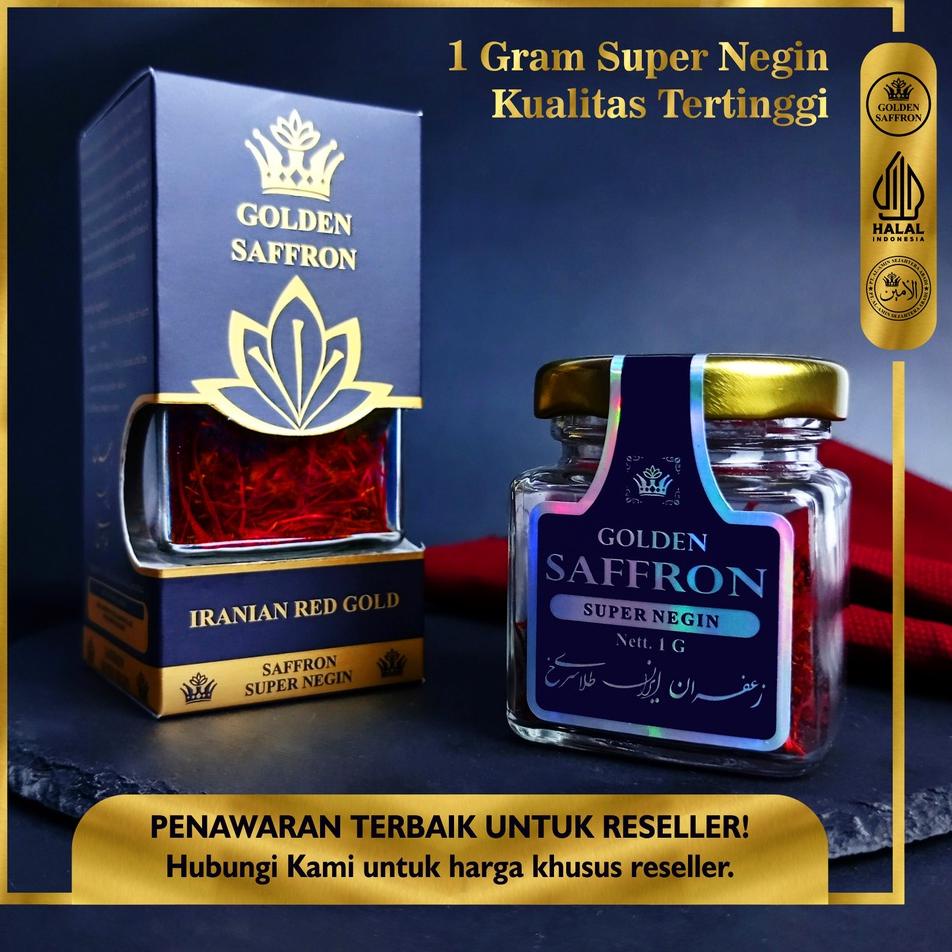 

➨ PROMO! Saffron / Safron Super Negin (Finest Quality A++) 1 Gram Golden Saffron 100% Original ۝