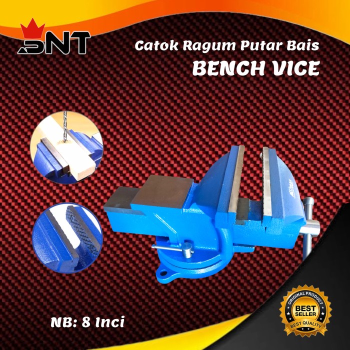 Ragum Putar Bais Catok Besi Tanggem Paron Bench Vise 8Inc Ragum Besi