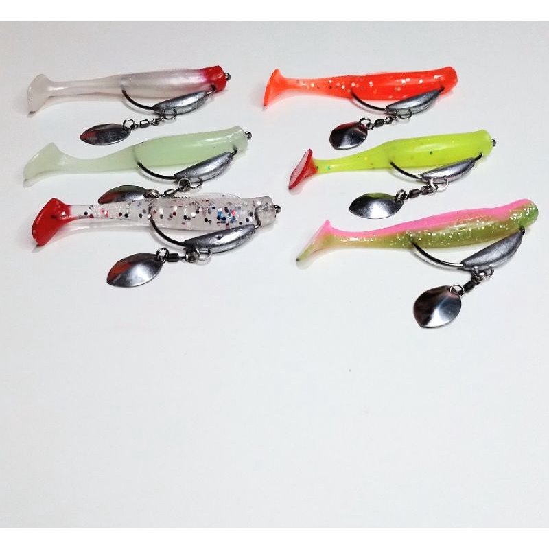 Soft lure 6 cm + Hook blade bigos lure